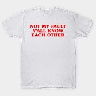 Not My Fault Y'all Know Each Other T-Shirt